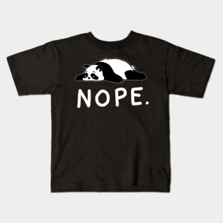 Nope Lazy Panda Kids T-Shirt